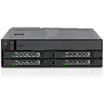 Panel de Bahía para Disco Duro Icy Dock MB604SPO-B, Negro, Intercambiable y Compatible con SSD