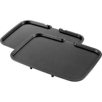Placa Teppanyaki Eléctrica Zwilling Enfinigy - Set de 2, Compatible con Parrilla de Contacto, Color Negro