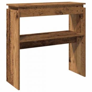 Mesa consola de madera de ingeniería envejecida 80x30x80 cm
