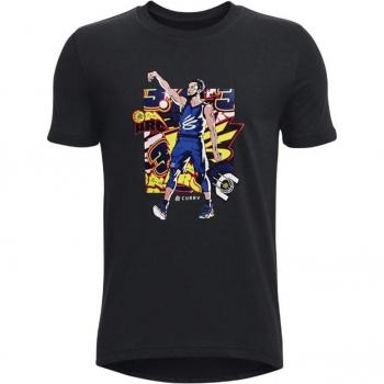 Camiseta de Manga Corta Infantil Under Armour Curry Negro