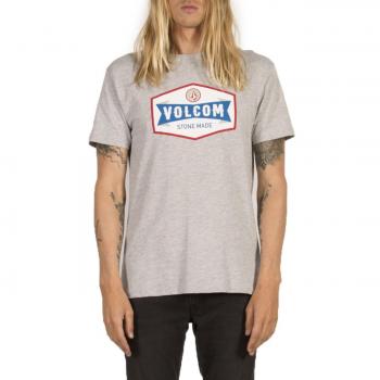 Volcom Budy Bsc Ss Camiseta de Manga Corta, Hombre, Gris