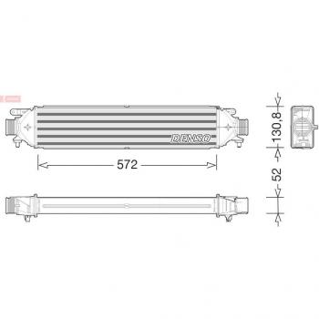 Intercooler DENSO DIT01008 para GIULIETTA (940) 1350g