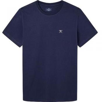 Camiseta Clásica de Algodón para Hombre Hackett London, Manga Corta, Color Marino, Talla S, Casual 2024