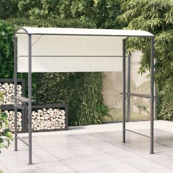 Cenador con techo 220x110x200 cm color crema