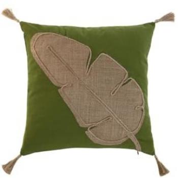 Cojín Home ESPRIT Verde Natural Boho 45 x 5 x 45 cm