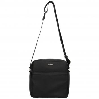 Guess Jeans Sleek Black Shoulder Bag with Logo Detail