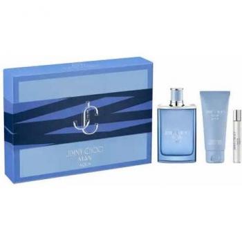 Jimmy Choo Man Aqua Eau De Toilette Spray 100ml Set 3 Piezas