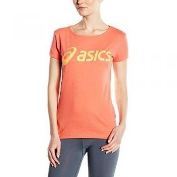 ASICS 122863 - Camiseta con logotipo de ASICS para mujer, color rojo, talla L