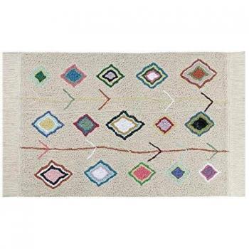 Lorena Canals - Kaarol - Natural, Multicolor - 97 % algodón 3 % Otras Fibras. Base: Algodón Reciclado - 140x200 cm