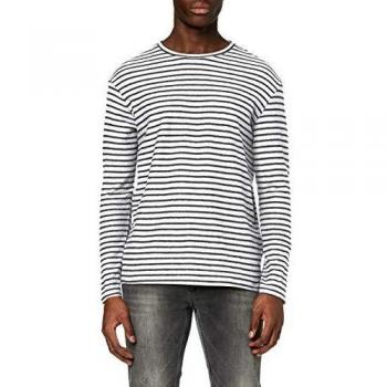 Jack & Jones JORTAOP tee LS Crew Neck BLK Camiseta de Manga Larga, Multicolor