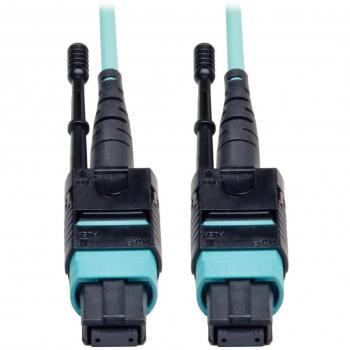 Tripp Lite MTP/MPO Patch Cable 12 Fiber,40GbE, 40GBASE-SR4,OM3 Plenum-rated - Aqua, 10M