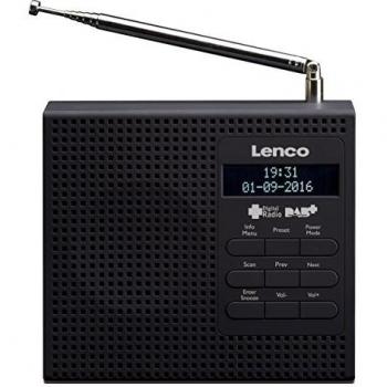 Radio Despertador DAB+ FM Lenco PDR-020 Negro