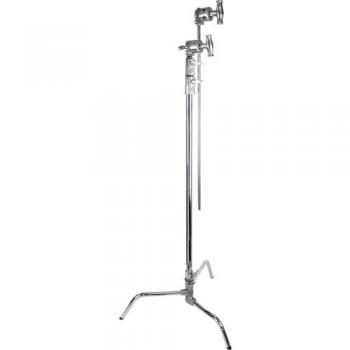 Kupo 3-Section Silver C-Stand with Turtle Base and Boom Arm, 295cm