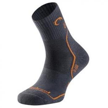 Calcetines Lurbel Camino Four Unisex Transpirables Sin Costuras para Senderismo y Caminatas, Marengo/Naranja