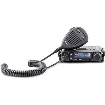 Midland Radio CB para Vehículo M-Mini CB Multibanda 40 Canales Am/FM, Transceptor Compacto con Micrófono y Toma 2 Pin para Adaptador Bluetooth, con Canal de Emergencia
