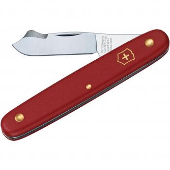 Navaja para injertar Victorinox 3.9040 con hoja puntiaguda y separador de corteza de 4,5 cm, mango de nylon rojo de 10 cm