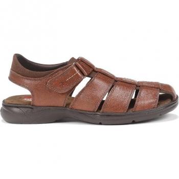 Sandalias de hombre Fluchos F0533 en cuero marrón de alta calidad