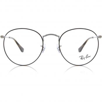 Ray-Ban RX3447V Round Metal 3174 Men's Eyeglasses Tortoiseshell Size 50 (Frame Only) - Blue Light Block Available