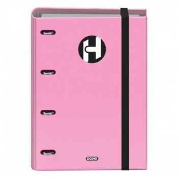 Dohe Serie Icon Carpeta de 4 Anillas A4 con recambio de 100 hojas - Rosa