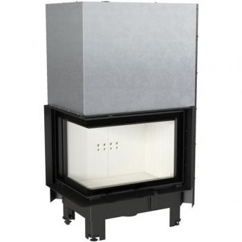 Chimenea Calefactora Kratki Oliwia-PW-22 22 Kw con Puerta de Guillotina y Cristal Curvado