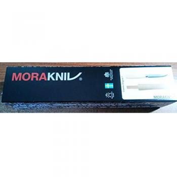 Cuchillo Clásico Original Morakniv Número 1 con Hoja de Alto Carbono, Mango de Madera de Abedul y Funda de Cuero Natural