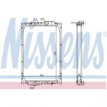 Radiador de refrigeración del motor NISSENS 69604A
