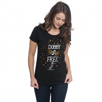 Harry Potter Dobby Is Free Camiseta Mujer Negro S
