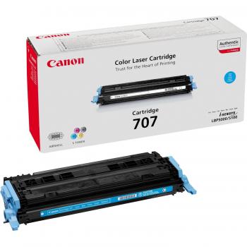Canon CRG-707C Cian Toner Cartridge, 2.000 Páginas para LBP-5000/5100