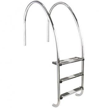 Escalera para piscina con rebosadero y curvatura variable - 3 peldaños