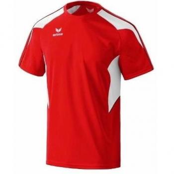 erima T-Shirt Shooter - Camiseta de fitness para niño, color rojo / blanco / negro, talla 8 años