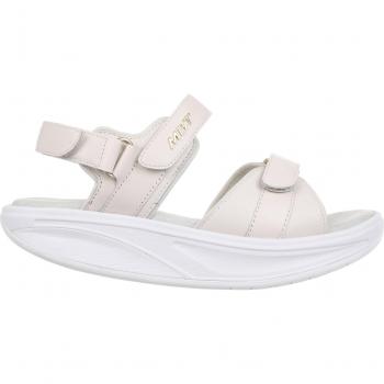 MBT Sumu 8 Elegant Comfortable Leather Slingback Sandals - Ivory, Size 37