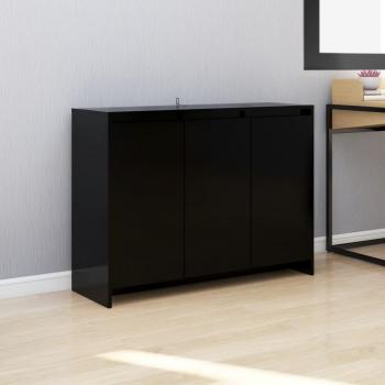 Aparador aglomerado negro 102x33x75 cm