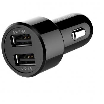 Cargador de coche, Haloking Dual USB Fast Adaptador para coche iPhone X / 8 / 7 / 6S / Plus, Galaxy S8 / S7 / Edge / Plus, Note 5/4, LG, Nexus, HTC + 3ft Micro USB Combo de cable, Negro