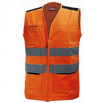 U-POWER HL153OF-L - Chaleco Alta Visibilidad Gama HI-Light Modelo Smart Orange Fluo Talla L