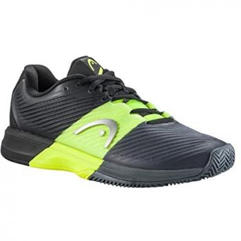 Zapatillas de Tenis Head Revolt Pro 4.0 Clay para Hombre - Color Gris y Amarillo