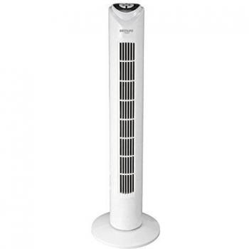 Bastilipo Cala Salada Ventilador de Torre con Mando a Distancia, 50 W, Plástico, 3 Velocidades, Blanco