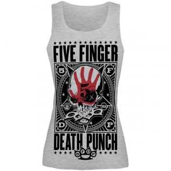 Five Finger Death Punch Punchagram Top Mujer Gris/Melé M