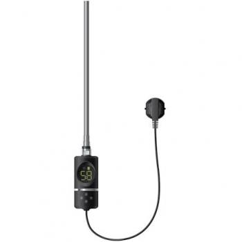 Elemento Calefactor Eléctrico 300W Negro con Termostato y Pantalla Digital para Radiadores, Regulador Electrónico y Modo Temporizador