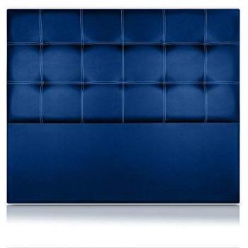 Cabecero Tritón Tapizado en Polipiel Azul 100x120cm, Altura 120cm