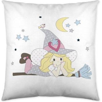 Funda de cojín vacío infantil 100% algodón brujita 50x50 cm Cool Kids fabricado en España