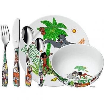 WMF Disney El Libro de la Selva - Vajilla para niños 6 piezas, incluye plato, cuenco y cubertería