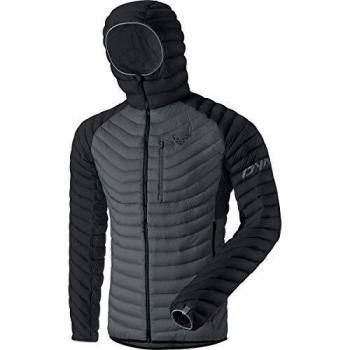 Chaqueta de pluma Dynafit Radical Down M Hood Jkt (Black out) para hombre, chaqueta con capucha, color negro gris oscuro