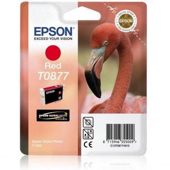 Epson T0877 Cartucho de Tinta Rojo 11.4ml para Stylus Photo R1900