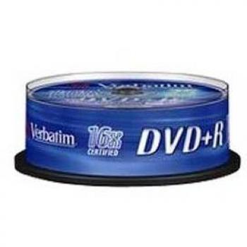 Verbatim DVD+R 4.7GB 16x Speed 25-Pack Spindle