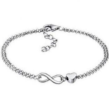 Elli Pulseras para dama simbolo infinito en plata de ley 925