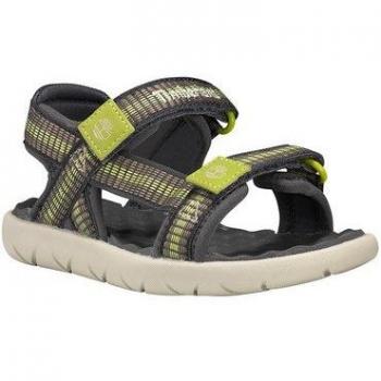 Timberland Perkins Row Webbing, Sandalias de Punta Descubierta Unisex Niños, Gris