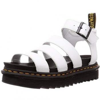 Dr. Martens Women's Hydro Blaire White Flat Strap Sandals, Size 39