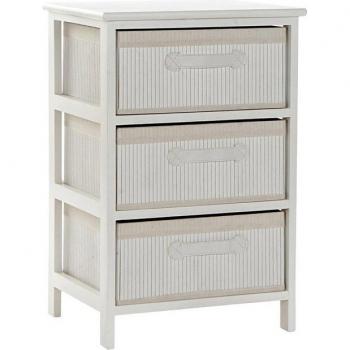 Cajonera bambú paulownia 42x32x63 blanco