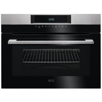 Horno Microondas Compacto AEG KMK721000M con Grill, 46L, 2000W, Acero Inoxidable y Limpieza Fácil