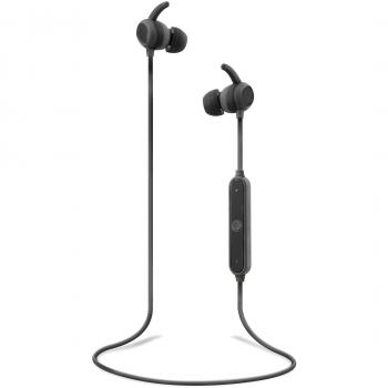 Auriculares inalámbricos y ergonómicos con conexión Bluetooth 4.1 - Micrófono y control de volumen integrado. Color negro y gris.
